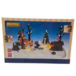 Lemax Village Collection Animated Snowy Forest Animals Christmas Village 34636